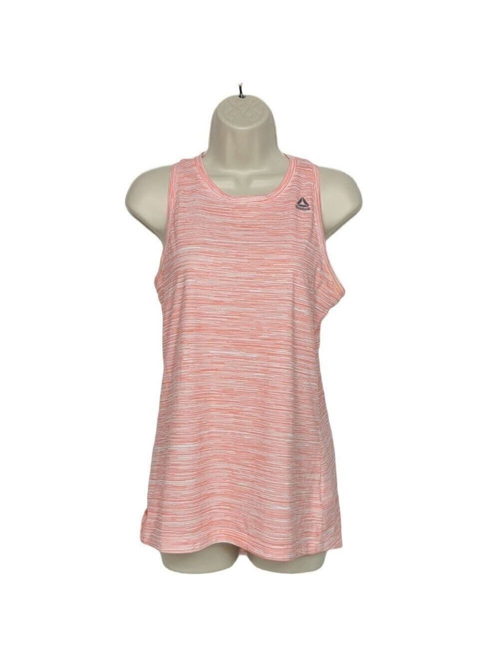 Reebok Athletic Tank Top Orange White Small